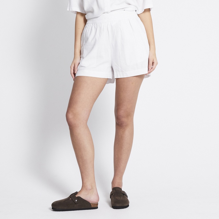 Linen blend shorts "Daisy" White